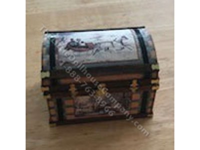 (image for) Miniature Lithograph Wooden Trunk Kit - Classic Americana Winter
