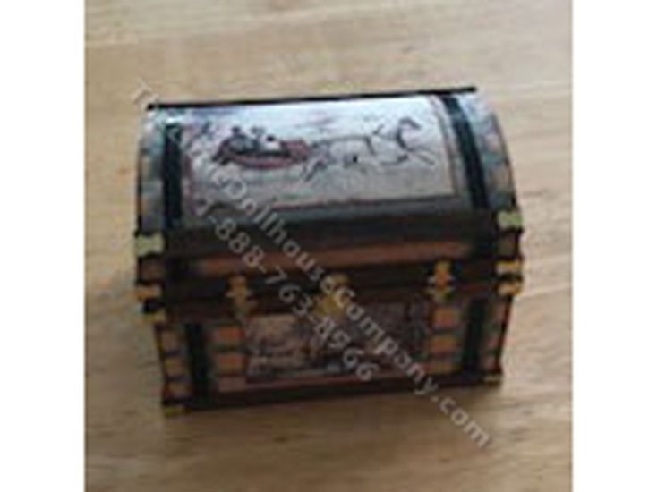(image for) Miniature Lithograph Wooden Trunk Kit - Classic Americana Winter