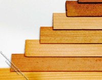 (image for) 120sq in Red BC Cedar Overlap 1/2" Strip Siding for Dollhouses