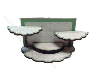 (image for) Miniature Green Perfume Shelf Decorator Sheet for Dollhouses