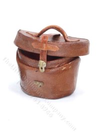 (image for) Miniature Leather Hat Carrier for Dollhouses