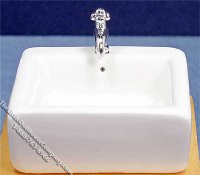 (image for) Miniature Square Bathroom Sink for Dollhouses