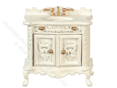 (image for) Half-Scale Miniature French Provincial Vanity for Dollhouses