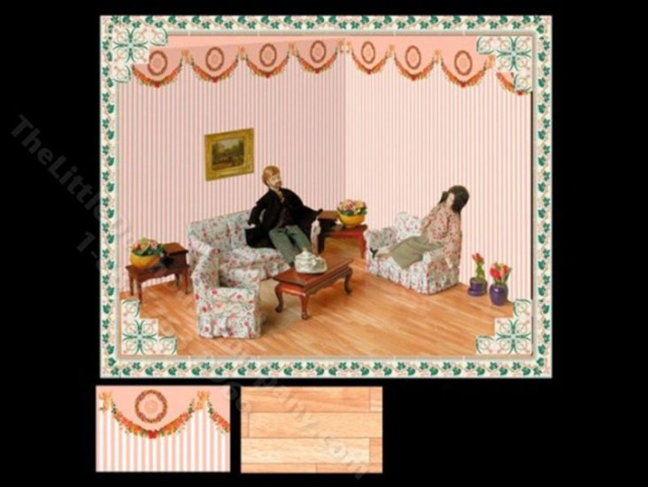 (image for) Wallpapers and Flooring Set for Dollhouses