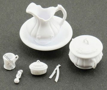 (image for) Miniature 9 pcs Chamber Pot Set For Dollhouses