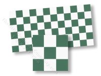(image for) Dollhouse Scale Model Green and White Mosaic Floor Tiles