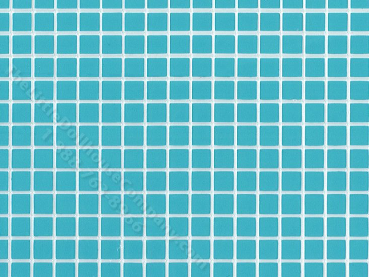 (image for) Dollhouse Scale Model Powder Blue w/White Grout Vinyl Tile Floor