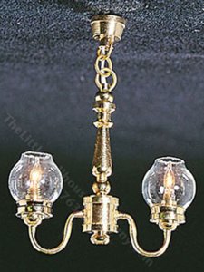 (image for) Miniature 2 Up-Arm Clear Globe Chandelier