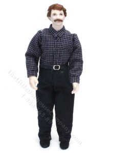 (image for) Man with Moustache and Checked Shirt by Patsy Thomas