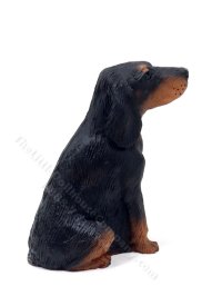 (image for) Miniature Black Tan Coonhound for Dollhouses