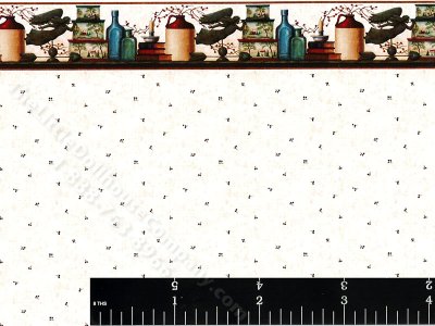 (image for) Yellow Knick Knack Pattern Wallpaper for Dollhouses