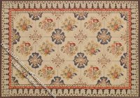 (image for) Dollhouse Scale Model French Style Rectangular Rug