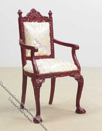 (image for) Miniature 5 Piece Mahogany Bedroom Set for Dollhouses
