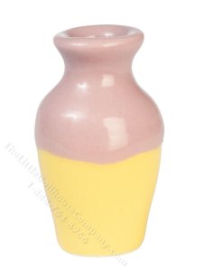 (image for) Miniature Ceramic Two-Toned Vase for Dollhouses