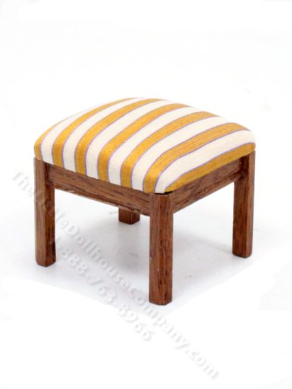 (image for) Miniature Striped Silk Foot Stool by John Ottewill
