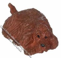 (image for) Dollhouse Scale Model Laying Brown Cocker Spaniel Dog