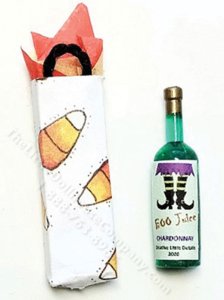 (image for) Miniature Halloween Wine Gift for Dollhouses