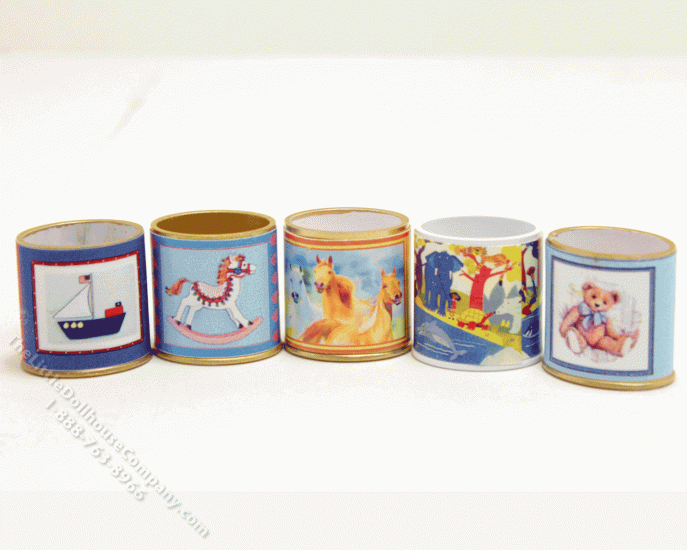 (image for) Dollhouse Scale Model Assorted Waste Baskets (1/pk)