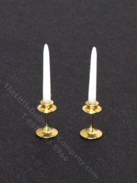 (image for) Miniature Brass Candlesticks by Val Tretter