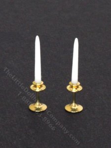 (image for) Miniature Brass Candlesticks by Val Tretter
