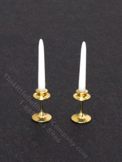 (image for) Miniature Brass Candlesticks by Val Tretter