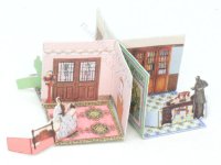 (image for) Miniature Pop-Up Folding Paper Doll House