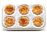 (image for) Miniature 6 Custard Tarts in Metal Baking Pan