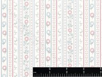 (image for) Pale Stripes of Flowers Miniature Wallpaper for Dollhouses