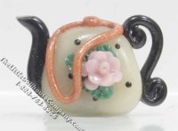 (image for) Dollhouse Scale Model Flower Teapot