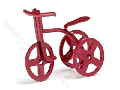 (image for) 1:24 Scale Red Tricycle for Dollhouses