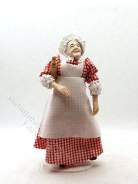 (image for) Miniature Handcrafted Vintage Baker Woman Doll