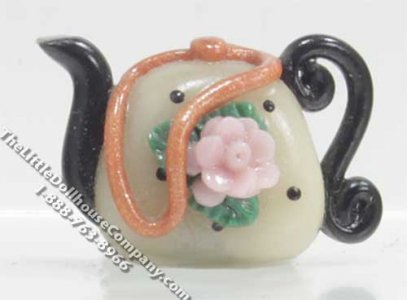 (image for) Dollhouse Scale Model Flower Teapot