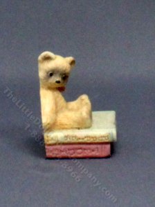 (image for) Miniature Bear on Books Figurine for Dollhouses