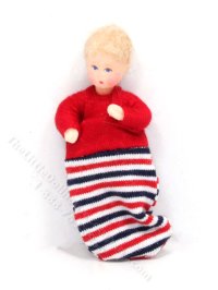 (image for) Baby Flexible Doll in Carry-Nest by Erna Meyer for Dollhouses