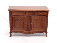 (image for) Miniature Walnut Buffet for Dollhouses