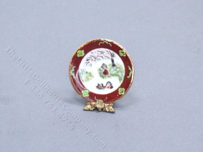 (image for) Vintage Miniature Porcelain Plate and Stand