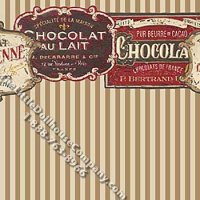 (image for) Chocolate Signs Pattern Miniature Wallpaper for Dollhouses
