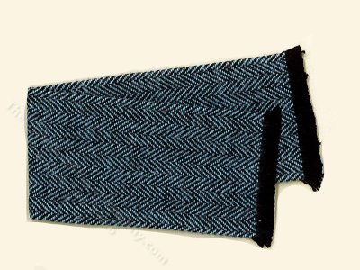 (image for) Miniature Mist Blue Fringed Throw Blanket