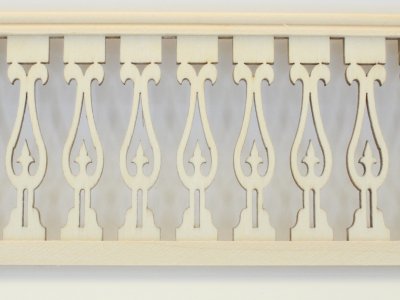 (image for) Miniature Laser Cut Bedford Porch or Landing Rail