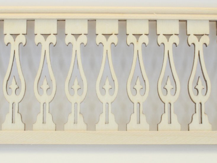 (image for) Miniature Laser Cut Bedford Porch or Landing Rail