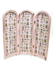(image for) Miniature Three-Panel Dressing Screen by Sarah's Miniaturen