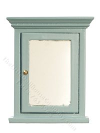 (image for) Miniature Grey Bathroom Vanity Mirror for Dollhouses