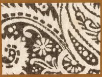 (image for) Miniature Brown and White Paisley Rug for Dollhouses - 5" x 7"