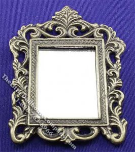 (image for) Miniature Antiqued Frame Mirror for Dollhouses