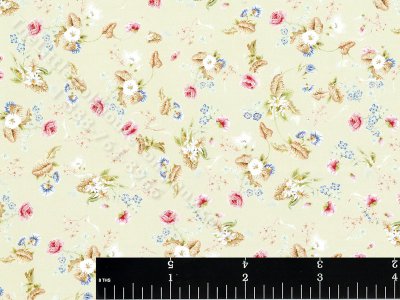 (image for) Rococo Silk Miniature Wallpaper for Dollhouses - Green