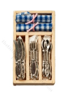 (image for) Miniature Flatware Drawer Organizer for Dollhouses