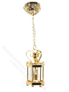 (image for) Miniature Lantern Hanging Light with Wand for Dollhouse