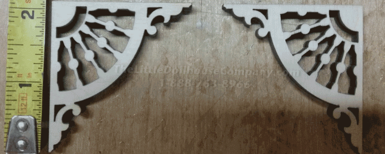 (image for) Miniature Porch Corner Post Bracket with Sun Ray Design