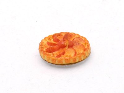 (image for) Miniature Open Face Peach Pie for Dollhouses