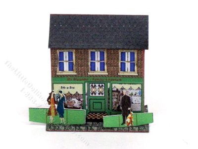 (image for) Miniature Paper Dollhouse and Dolls - Shopfront